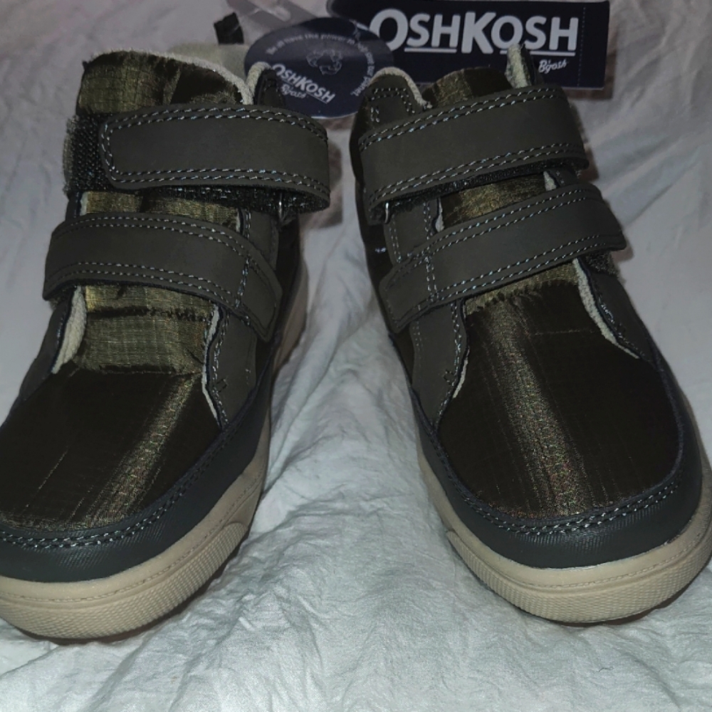 OshKosh B'gosh Kids' Franki Green Unisex High-Top Shoes Size 1